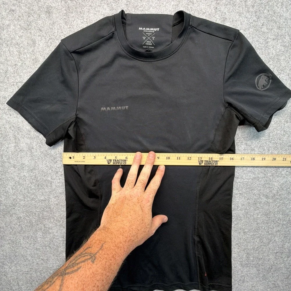 Mammut Polartec T Shirt Mens Small Black Technical Hiking Outdoor Top Base Layer